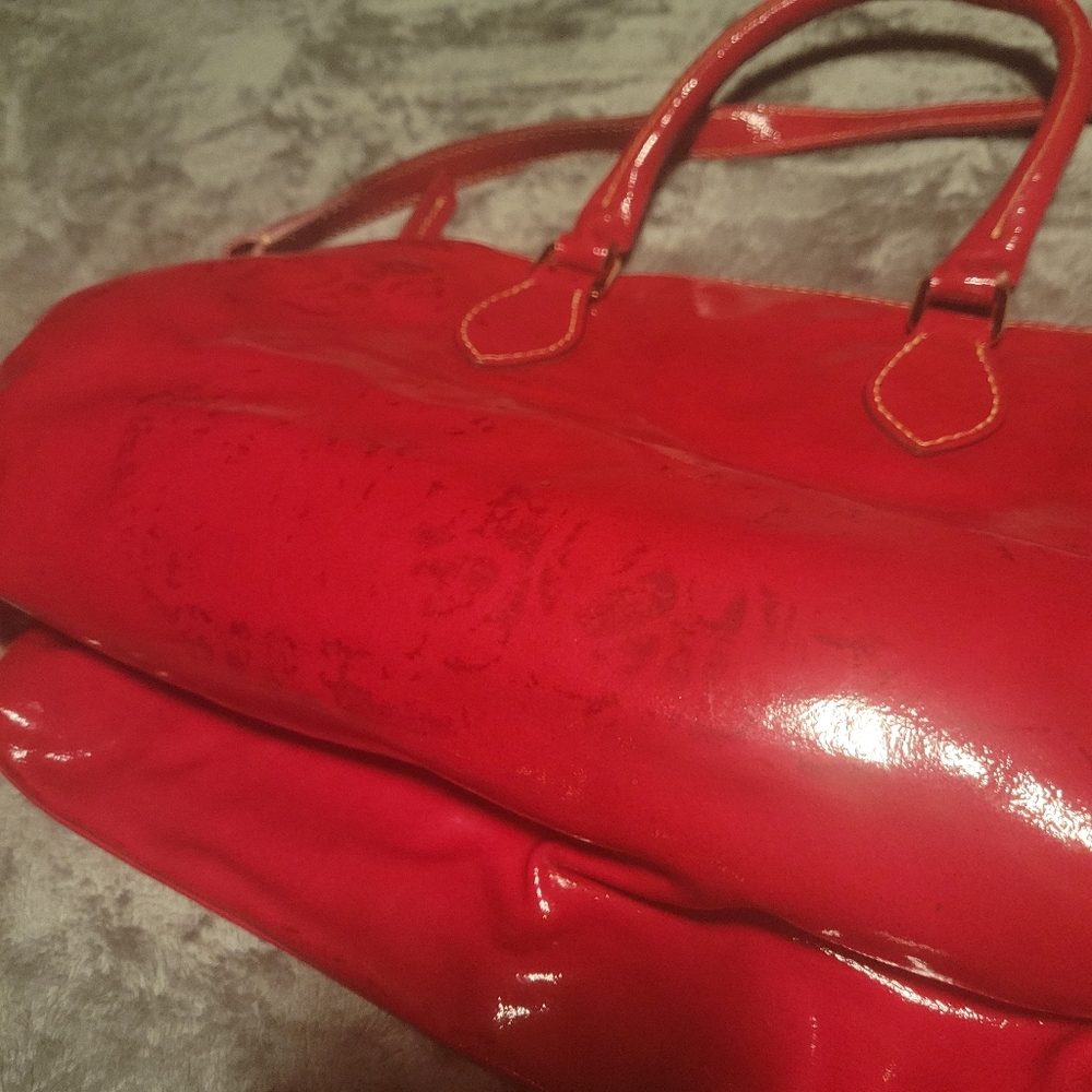 Dooney & Bourke Fuchsia Patent Leather Handbag - Picture 7 of 16